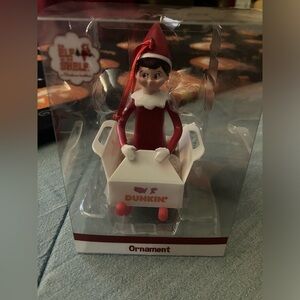 Dunkin / elf on the shelf ornament